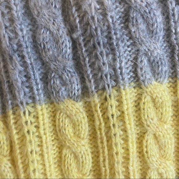 Yellow and Gray Striped Sweater - Picture 3 of 4